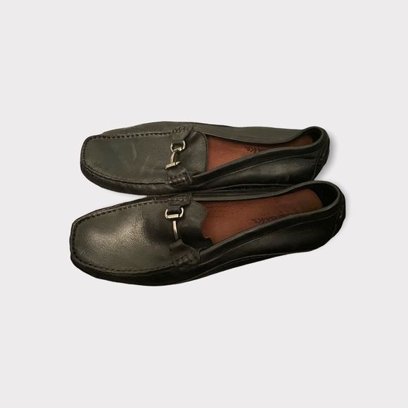 Clarks Black Leather Loafers Shoes Size 11 main image 4